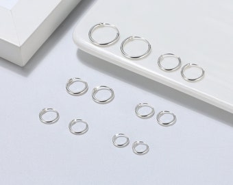 Créoles Huggie en argent sterling | Créoles en argent | cerceau hélicoïdal | Piercing conque | Créoles Huggie en argent | Cadeau bijoux en argent