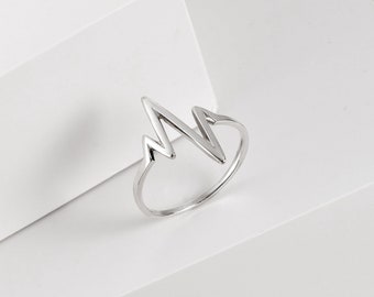Anello Zig Zag In Argento Sterling - Italia - Foto 13