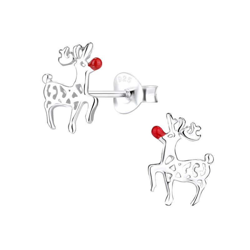 BRASS REINDEER EARRING