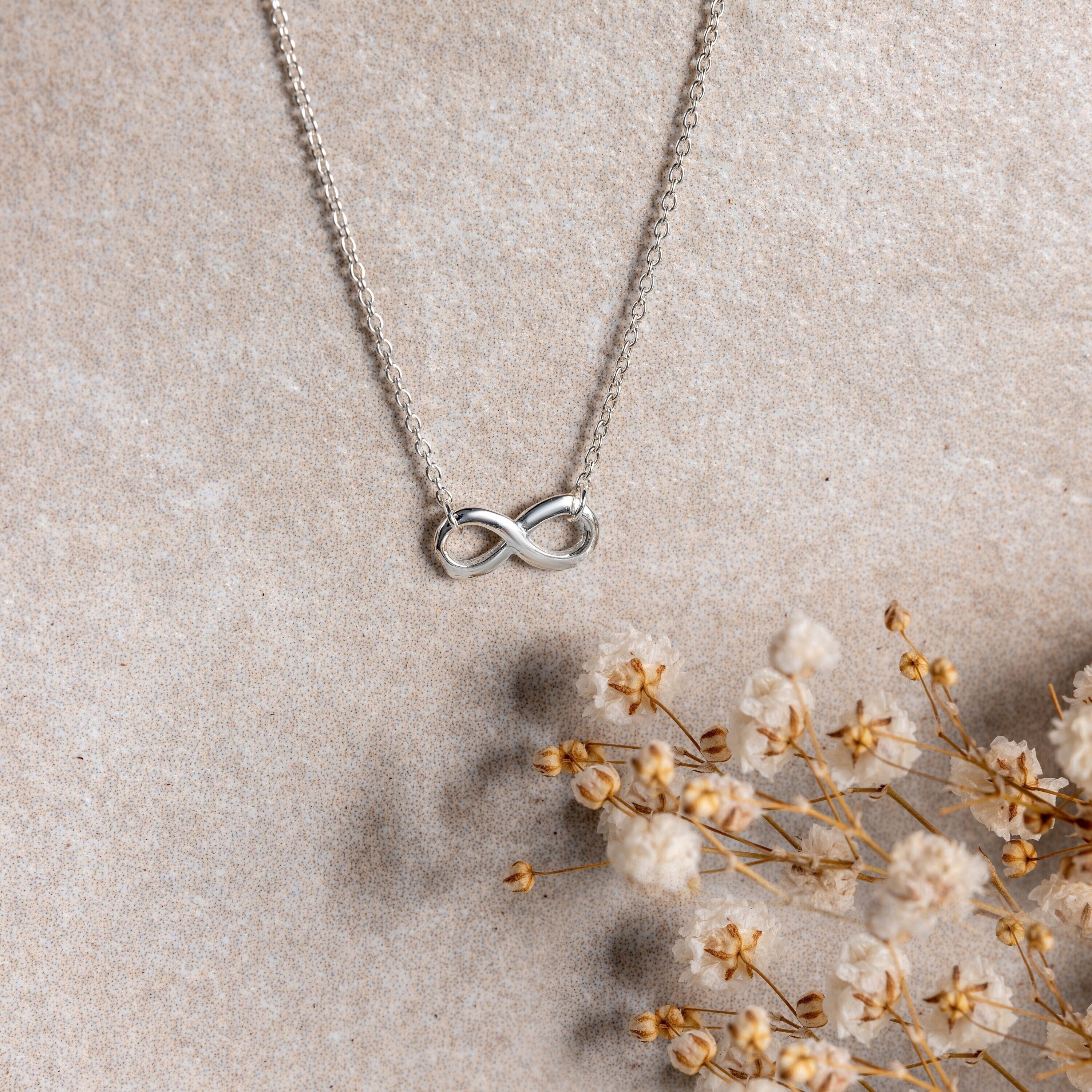 Infinity Charm Necklace for Women / 925 Sterling Silver