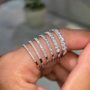 Lab Grown Diamond Wedding Band 10K 14K 18K Solid Gold Half Eternity ...