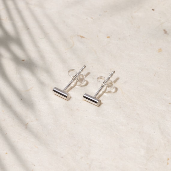 Orecchini a bottone in argento sterling 925 per donna