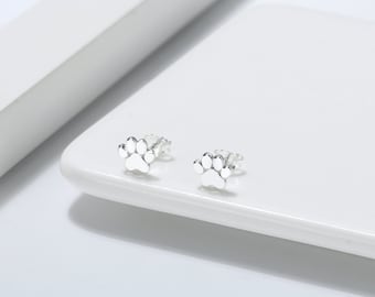 Kali Ma Pave Crystal Paw Print Stud Earrings - Sterling 925 Silver