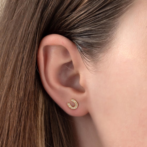 Orecchini A Forma Di Ferro Di Cavallo In Argento Sterling - Foto 2