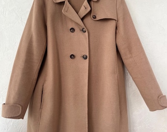 MAX MARA women’s Short Coat Jacket Sz 8 brown Camel Wool