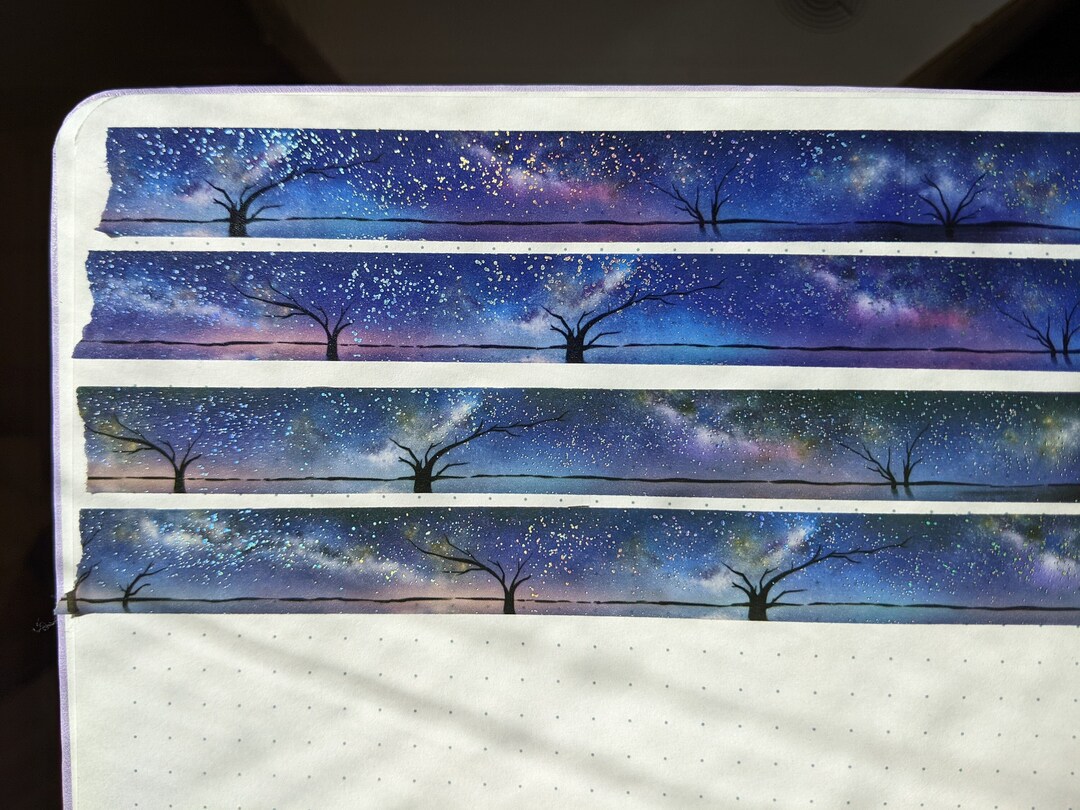 Holo Foil Rainbow Galaxy Tape, Milky Way Washi, Cosmic Washi Tape ...