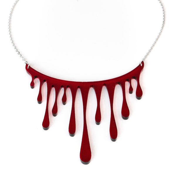 collier plexi sanglant - I love you bloody