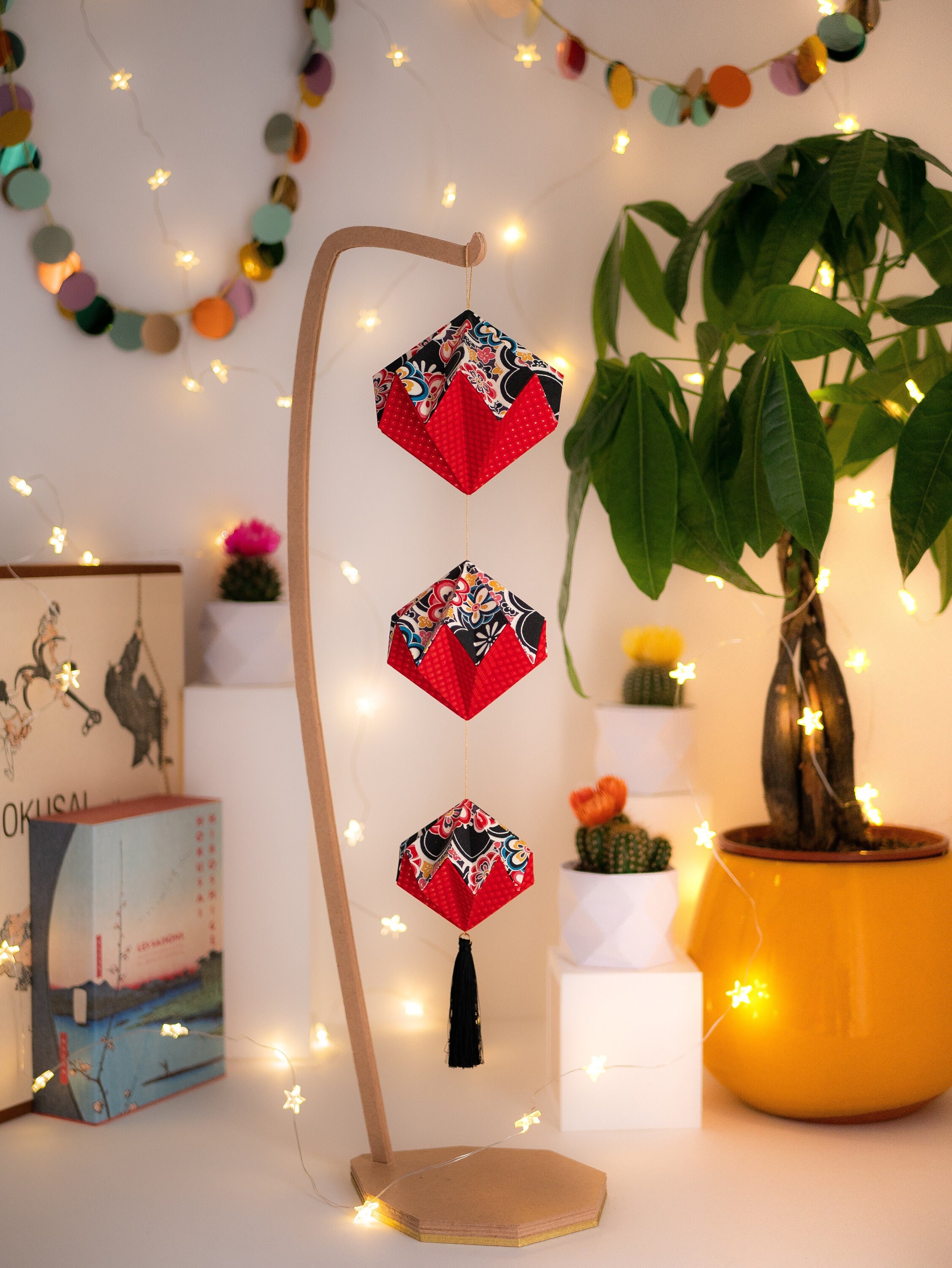 Suspension en Origami - Flower Power