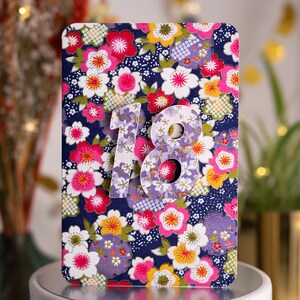 Carte papier japonais personnalisable - nijiiro usumurasaki
