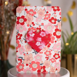 Carte papier japonais personnalisable - akai