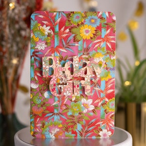 Carte papier japonais personnalisable - tropical pinku