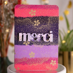 Carte papier japonais personnalisable - murasaki