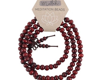 Mallah Meditation Beads. Hippie beads - Buddha beads - spiritual gift - Meditation - Jesus beads