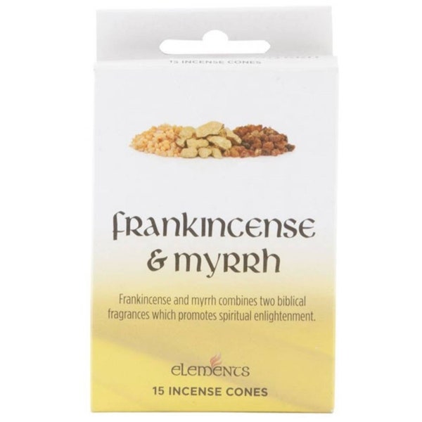Frankincense & Myrrh Incense Cones. Elements Incense - mothers day gift - Meditation - Reiki - incense burner - spiritual gift