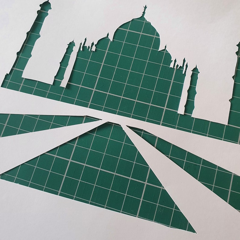 Taj Mahal Wall Art Iris Folding Pattern PDF Download Etsy
