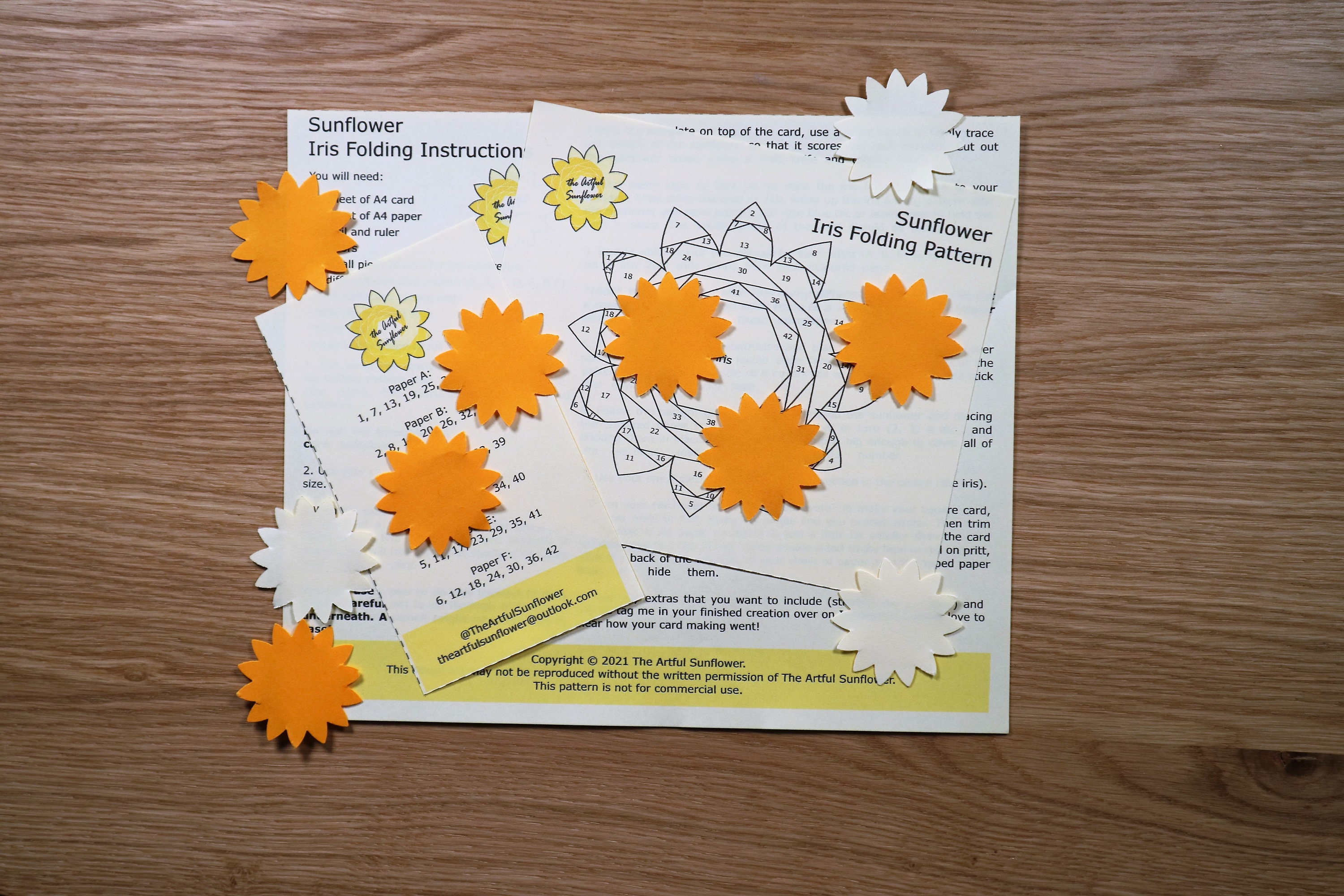 Sunflower Iris Folding Pattern | PDF Download | Iris Folding Pattern ...