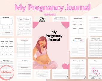 Pregnancy Journal Planner Printable Digital Download Baby Planner Expecting New Mom Maternity Pregnancy Organizer