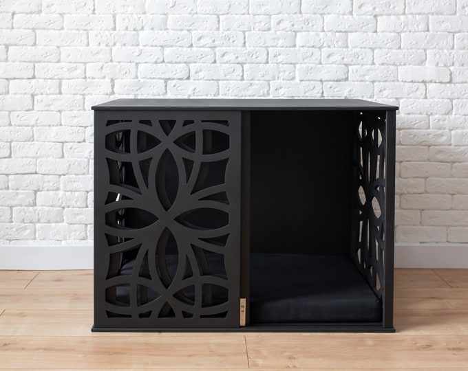 Modern Dog Crate, Dog Bed, Dog Crate, Dog Kennel, Wood Dog House, Wooden Pet House, Pet House, Pet Furniture, Dog Furniture, DOGGY