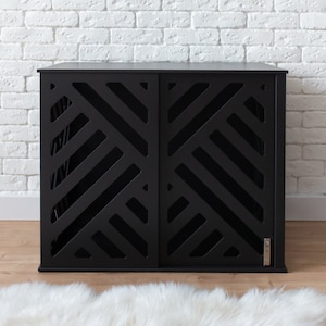 Modern Dog Crate with Sliding Door, Dog Crate Furniture, Wood Dog Crate, Modern Dog House, Modern Dog Kennel, Custom Dog Crate, DOGGY