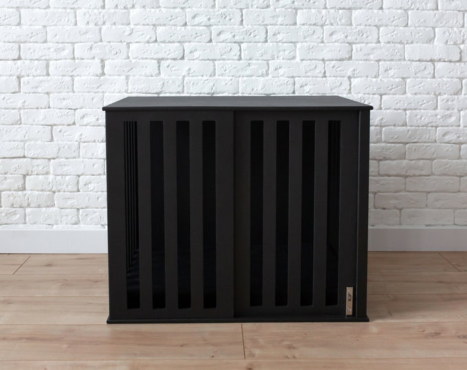 Modern Dog Crate with Sliding Door, Dog Kennel, Dog House, Dog Bed, Indoor Dog House, Dog Crate Furniture, Modern Dog Kennel, DOGGY