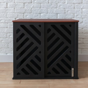 Modern Dog Crate: Plywood Sliding Door Kennel, Indoor Dog House