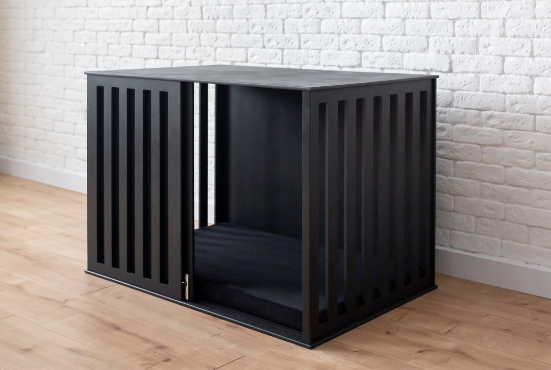 Large Modern Dog Crate With Sliding Door, Dog Crate for Large Dog, Wood ... - Crate Ladder For Large Dogs
