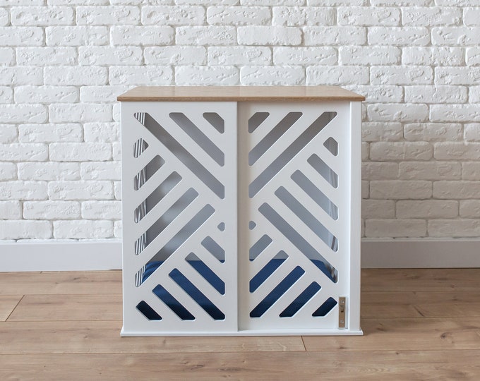 Dog Crate Furniture, Modern Dog Crate, Dog Kennel Furniture, Dog House Indoor, Wooded Dog Crate, Pet Crate Furniture, DOGGY