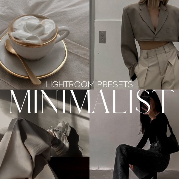 4 minimalistische Lightroom-presets, minimalistische preset, minimalistische Lightroom-preset, mobiele Lightroom-preset, influencer-preset, VSCO-filter