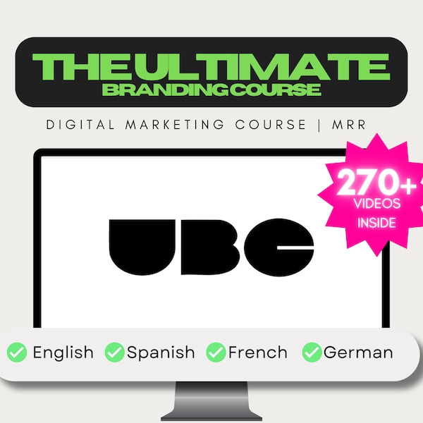 UBC - Ultimate Branding Course, MRR, Social Media Course, Master Resell Rights, Marketing, Social Media Brand, Course for Resell, UBC