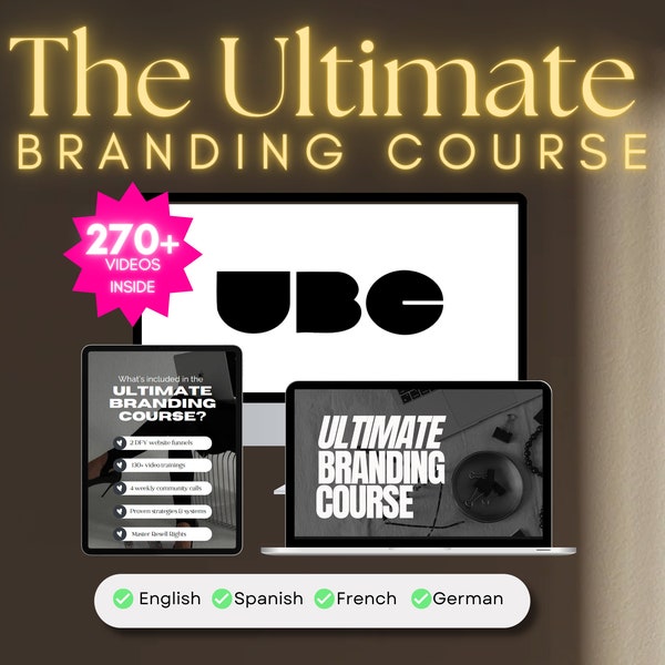 UBC - Ultimate Branding Course, MRR, Social Media Course, Master Resell Rights, Marketing, Social Media Brand, Course for Resell, UBC