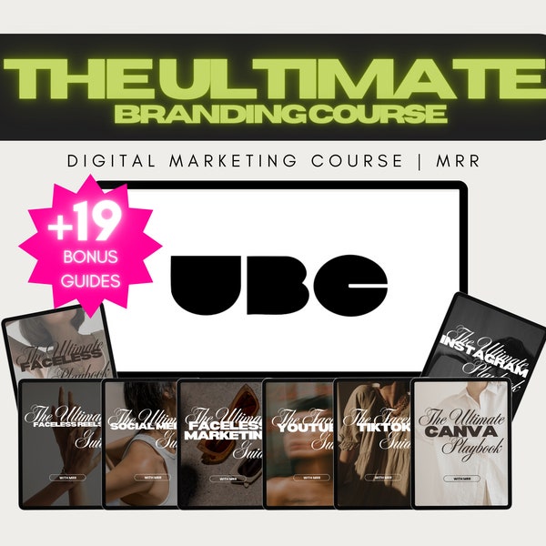 UBC - Ultimate Branding Course, MRR, Social Media Course, Master Resell Rights, Marketing, Social Media Brand, Course for Resell, UBC