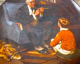 Norman Rockwell “The Tycoon” Plate, Edwin M. Knowles China