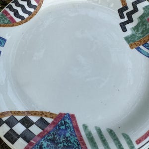 Gibson Housewares Dinnerware Gibson Lamas Pottery Geometric Southwestern Dinner Plates Set of 5
