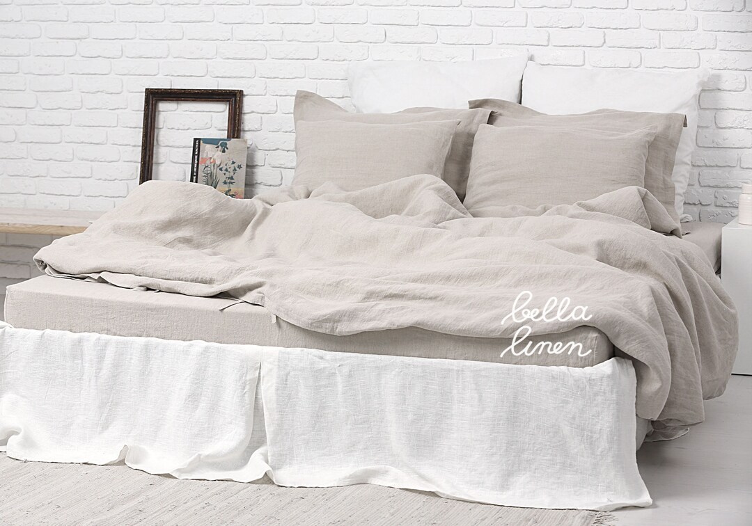 Natural Grey Oatmeal Linen Duvet Cover Softened Natural Duvet Etsy