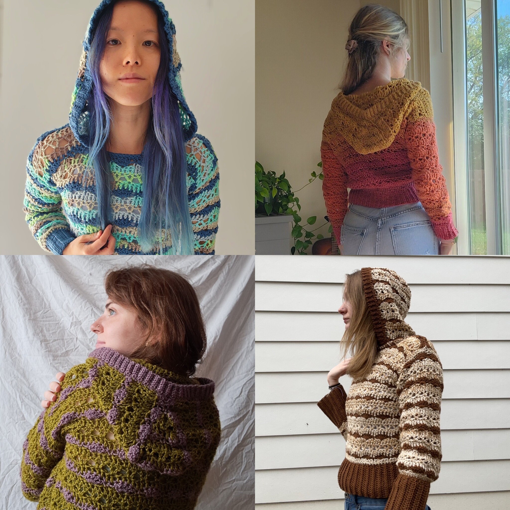 Andrina Crochet Mesh Hoodie Pattern – Advanced Beginner (PDF Pattern ...