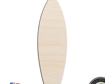 Surfboard Laser Cut Out Unfinished Wood Shape Craft Supply