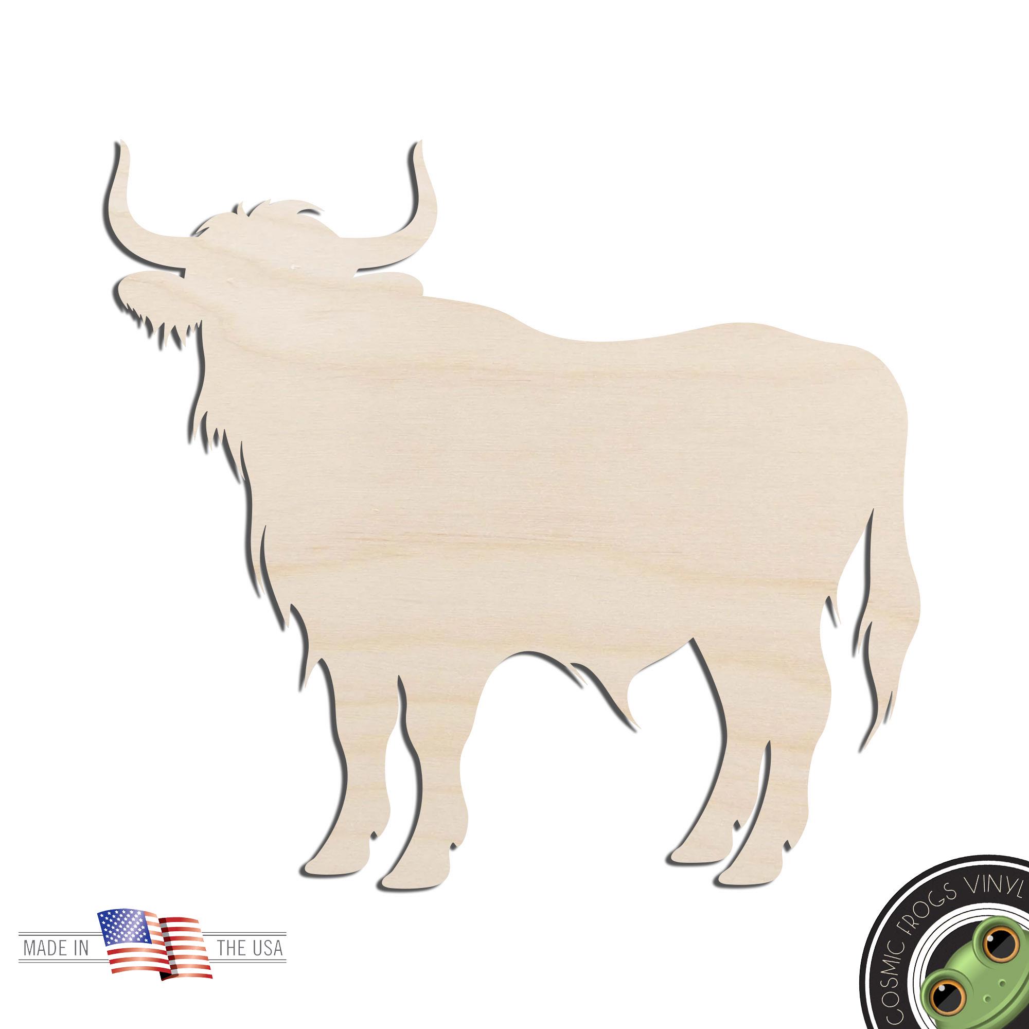 Cow - Laser Cut Out Unfinished Wood Craft Shape COW11 Cow - Laser Cut Out Unfinished Wood Craft Shape COW11