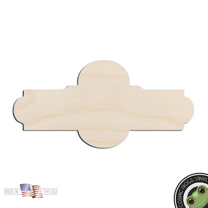 Sign and Banner #3 Laser Cut Out Unfinished Wood Shape Craft Supply