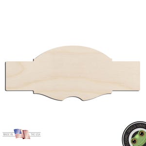 Sign and Banner #15 Laser Cut Out Unfinished Wood Shape Craft Supply