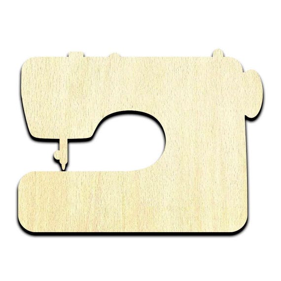 Decor Sewing Machine - Laser Cut Out Unfinished Wood Craft Shape DCR32 Decor Sewing Machine - Laser Cut Out Unfinished Wood Craft Shape DCR32