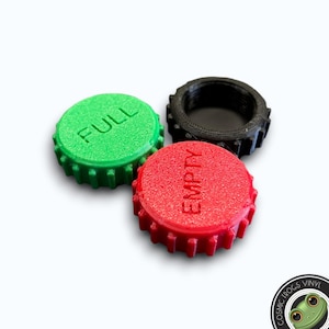 Propane 1lb Bottle Cylinder Cap Covers, Threaded, Color Coded Empty Full Blank 3D Printed