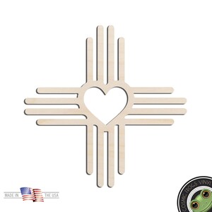 Zia Heart Laser Cut Out Unfinished Wood Shape Craft Supply