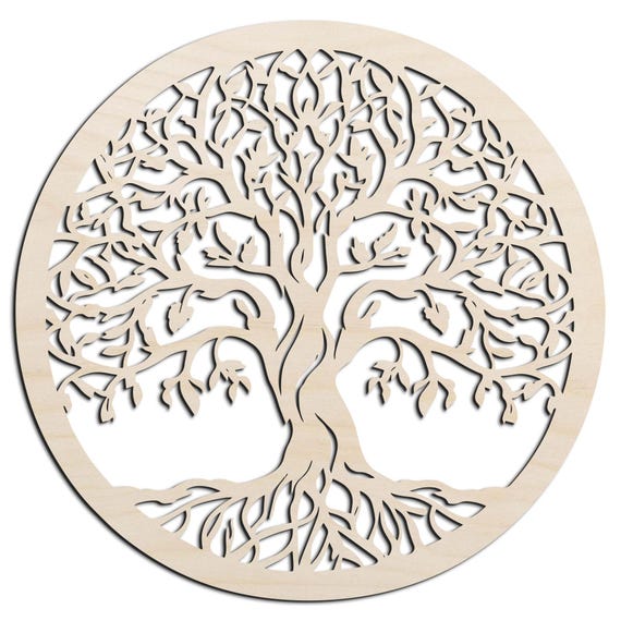 Tree - Laser Cut Out Unfinished Wood Craft Shape TRE28 Tree - Laser Cut Out Unfinished Wood Craft Shape TRE28