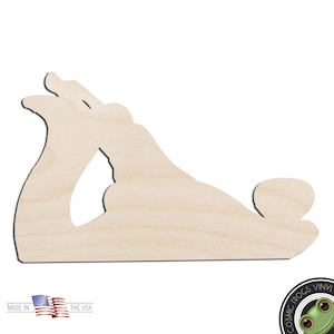 Wood Plane Laser Cut Out Unfinished Wood Shape Craft Supply
