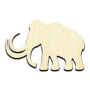 Woolly Mammoth Laser Cut Unfinished Wood Shape Craft Supply