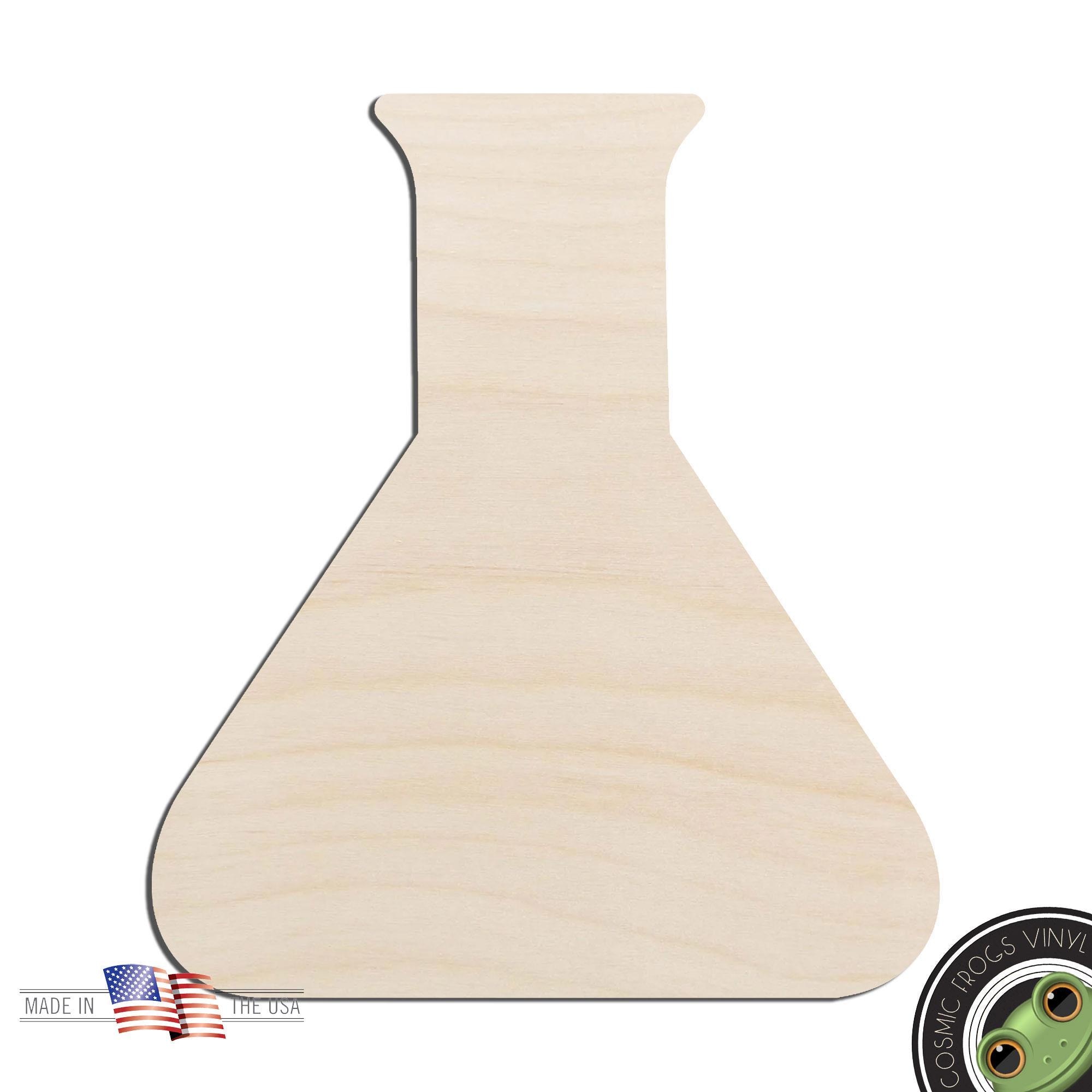 Beaker Chemistry Science Laser Cut Out Unfinished Wood Shape Craft Supply