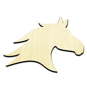 Horse Head #1 Laser Cut Out Unfinished Wood Shape Craft Supply