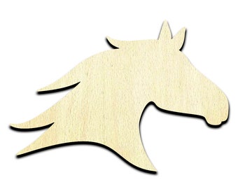 Horse Head #1 Laser Cut Out Unfinished Wood Shape Craft Supply