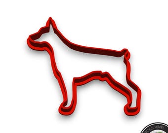 Doberman Dog Puppy Shaped Cookie Cutter - Polymer Clay Cutters - Ceramic Clay Cutters - Fondant Cutters
