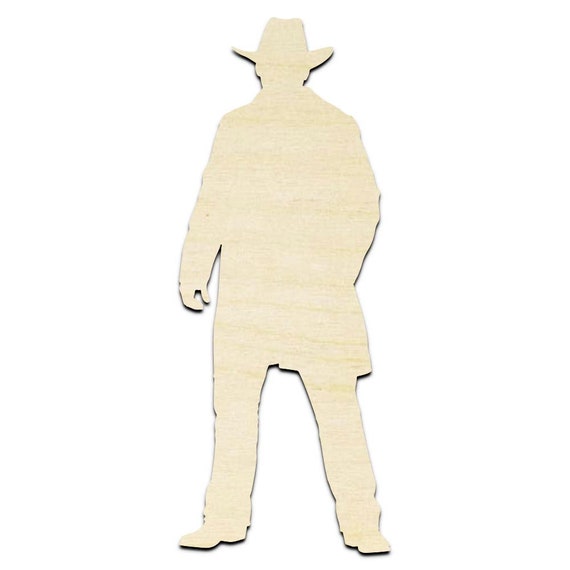 Scene Cowboy - Laser Cut Out Unfinished Wood Craft Shape HRS64 Scene Cowboy - Laser Cut Out Unfinished Wood Craft Shape HRS64